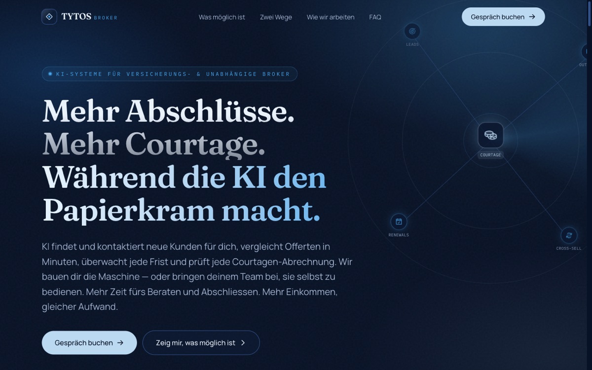 Screenshot von broker.tytos.ch