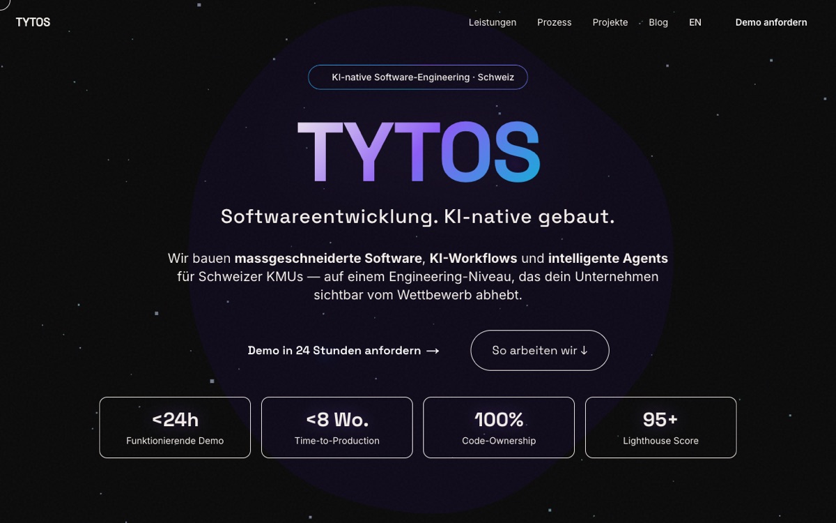 Screenshot von tytos.ch